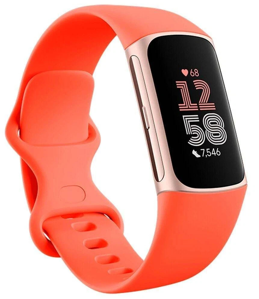 Fitbit Charge 6 Fitness Tracker GPS Heart Rate Coral Champagne Gold- Open Box Fitbit Charge 6 Fitness Tracker GPS Heart Rate Coral Champagne Gold- Open Box