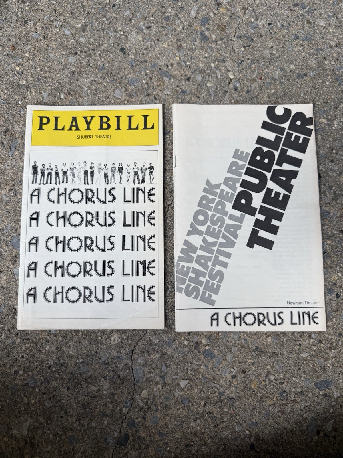 1975 A CHORUS LINE 2 Program Set Public Theater + August Broadway Playbill 1975 A CHORUS LINE 2 Program Set Public Theater + August Broadway Playbill