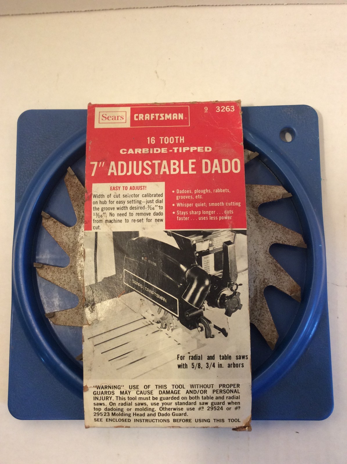 Sears Craftsman, 16 tooth Carbide Tipped 7” Adjustable Dado