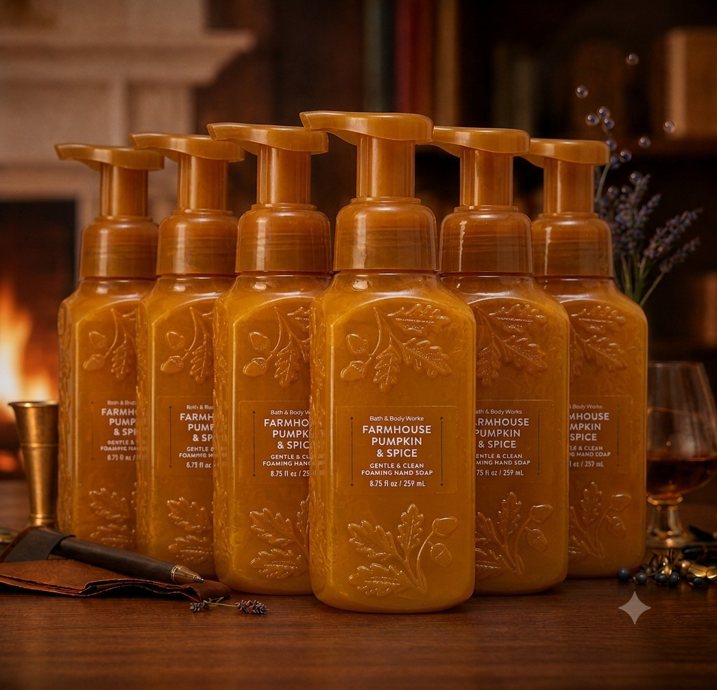 Bath & Body Works Farmhouse Pumpkin & Spice Foaming Hand Soap 8.75 oz [6 Pack]