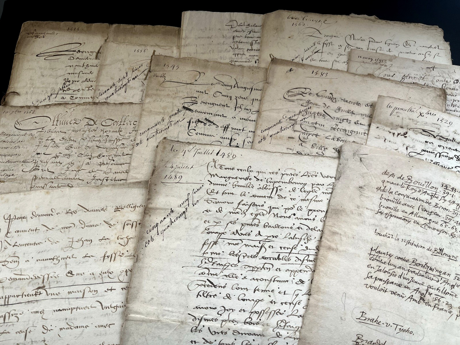 AUTHENTIC RENAISSANCE ERA WATERMARKED PAPER MANUSCRIPT from 1500s AUTHENTIC RENAISSANCE ERA WATERMARKED PAPER MANUSCRIPT from 1500s