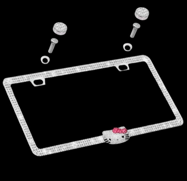 Fashion Car Luxury Ultra Bling License Plate Frame Cat Fashion Car Luxury Ultra Bling License Plate Frame Cat
