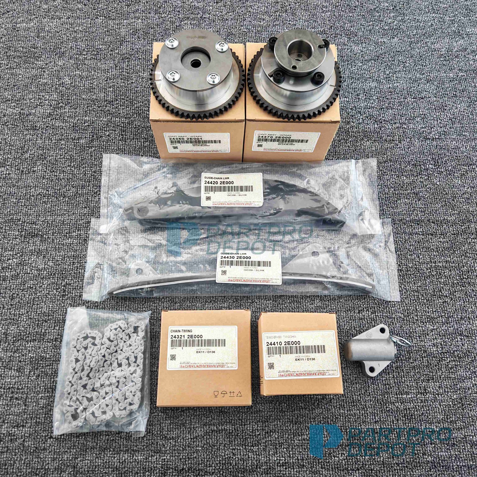 New Timing Chain Kit Fit Kia Soul Hyundai Elantra 2.0L 1.8L G4NB VALVE CVVT Gear