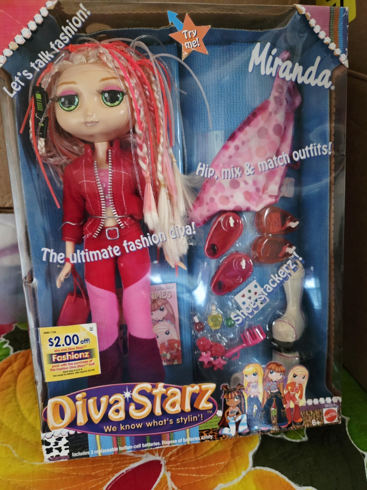 RARE STRIPED MARANDA DIVA STARZ 2002 Mattel NRFB C All photos RARE STRIPED MARANDA DIVA STARZ 2002 Mattel NRFB C All photos