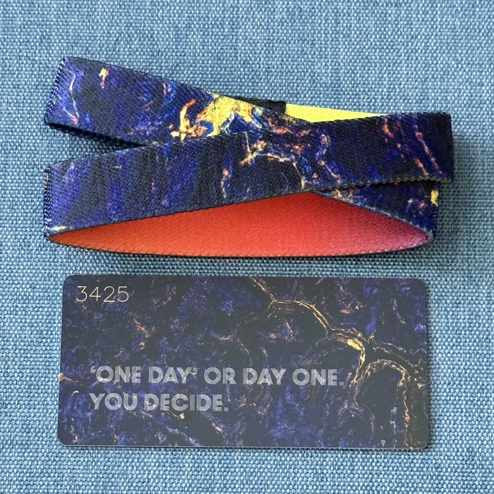 New ZOX Double *ONE DAY OR DAY ONE. YOU DECIDE.*  Reversible Wristband w/ Card