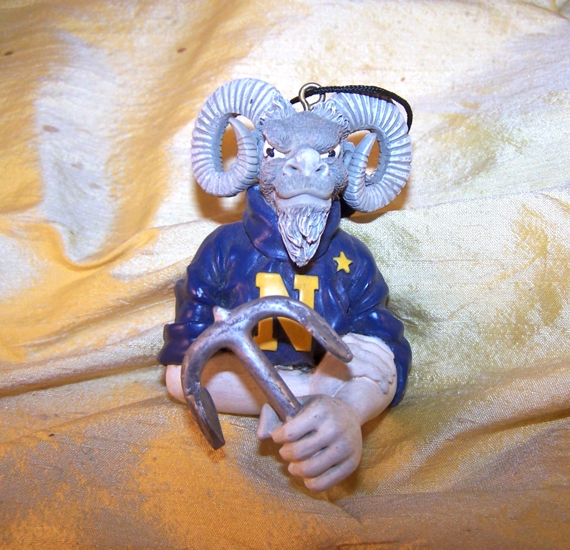 United States Naval Academy / USNA resin Navy mascot Christmas ornament, 2 3/4\