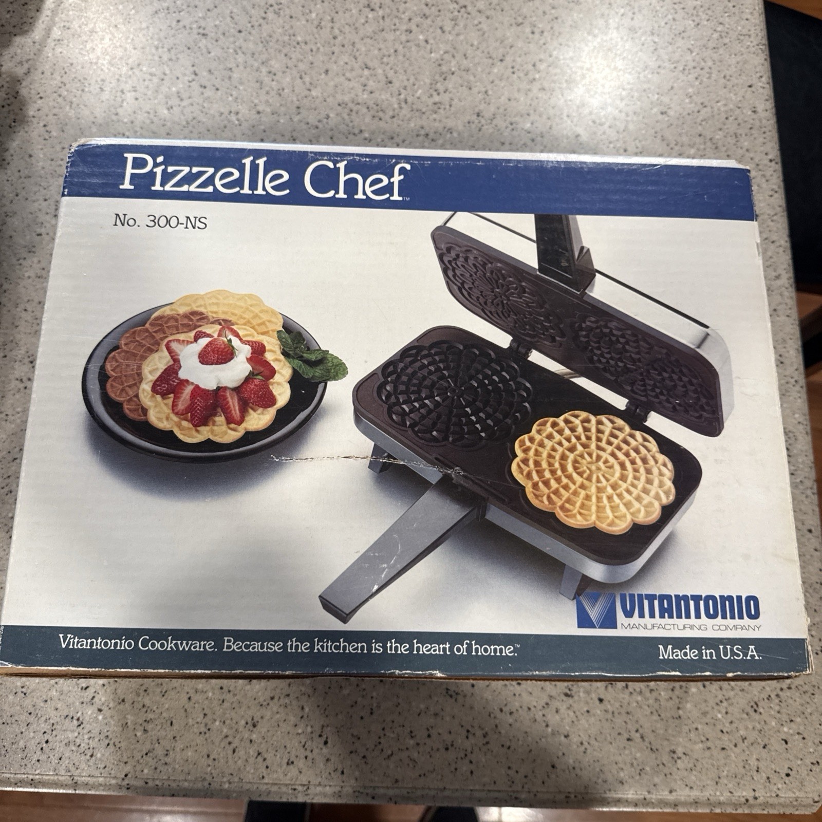 Vintage Vitantonio Pizzelle Chef Electric Baker Press No.300-NS Non-Stick Tested