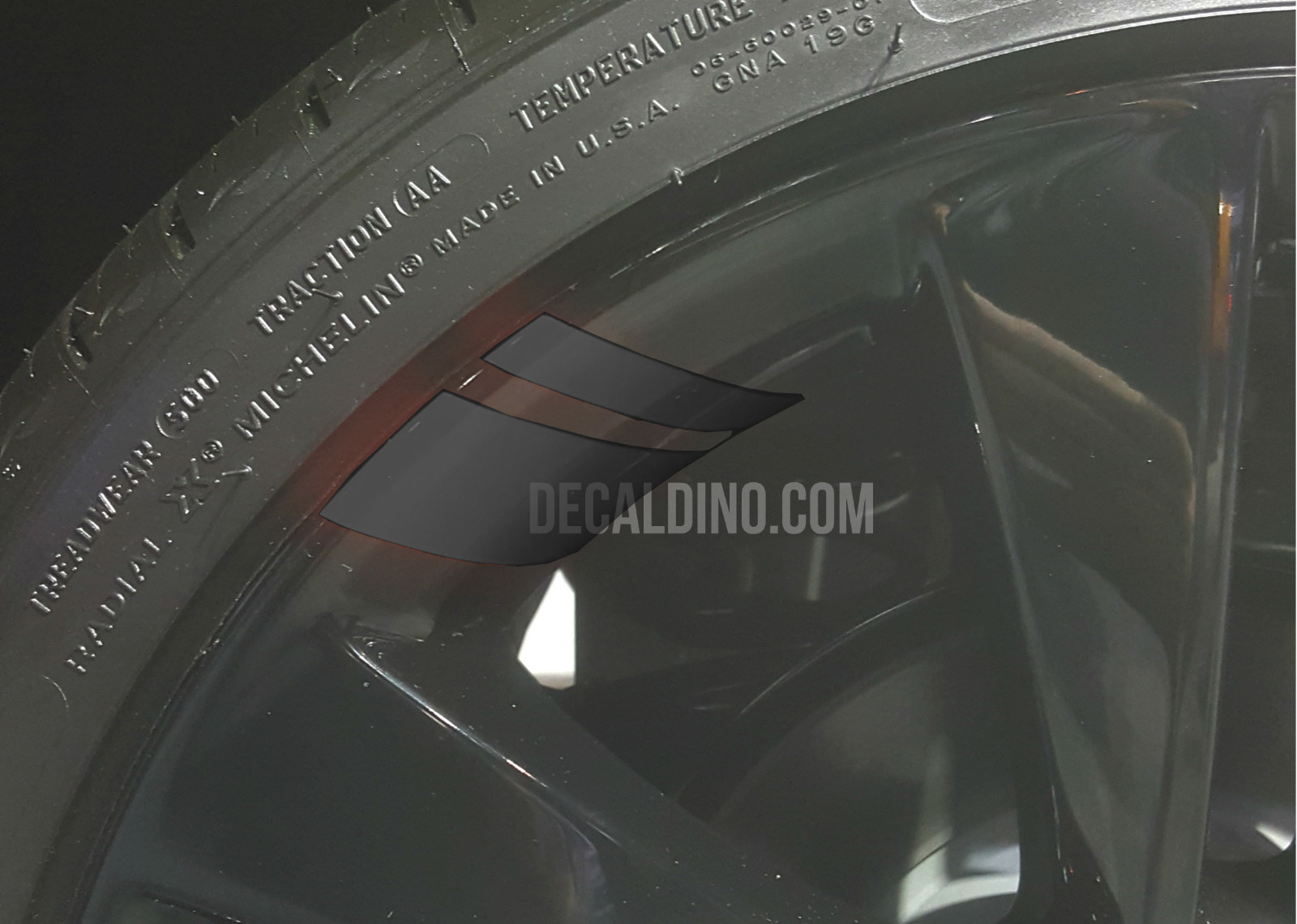 Wheel Stripes Hash Marks V2 - Thin Fits Chevy Truck Redline Rim Stickers Decal