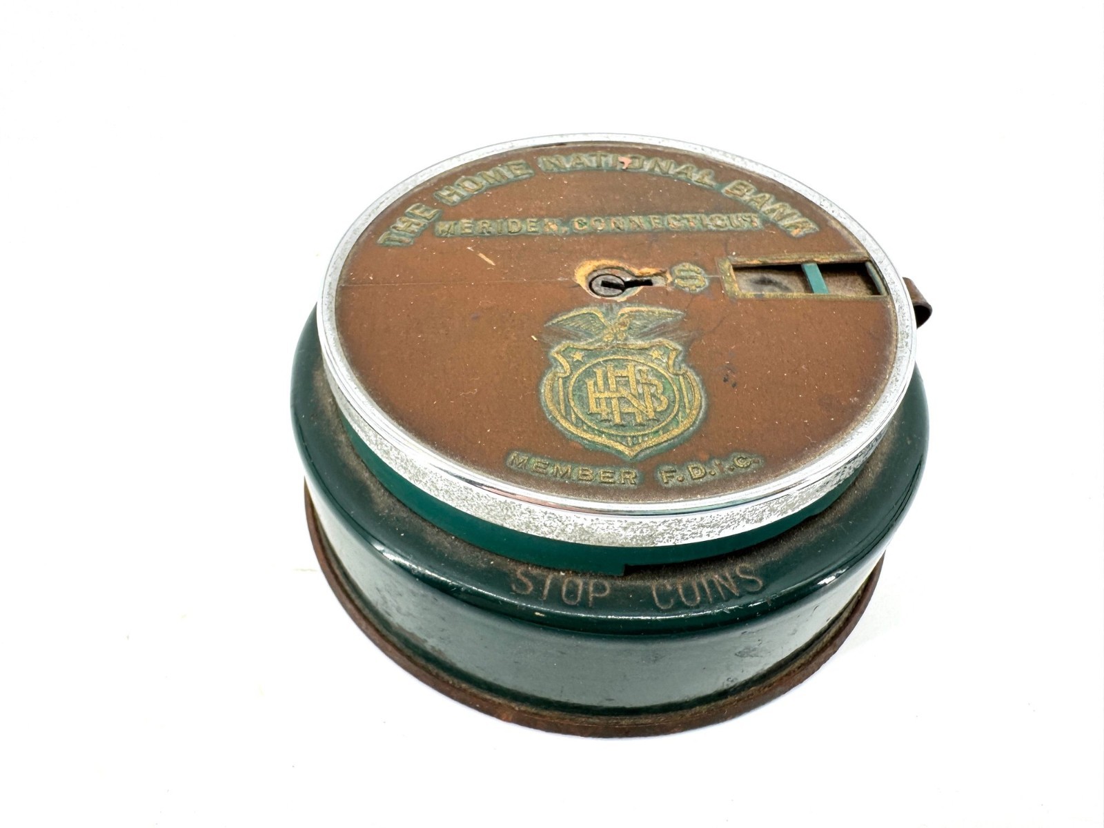 Vintage ADD O BANK ADVERTISING COIN BANK Home National Meriden CT Connecticut Vintage ADD O BANK ADVERTISING COIN BANK Home National Meriden CT Connecticut