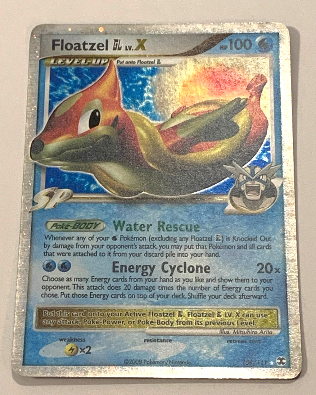 Floatzel GL Lv.X 104/111 Holo Rare Rising Rivals 2009 Pokémon Card LP