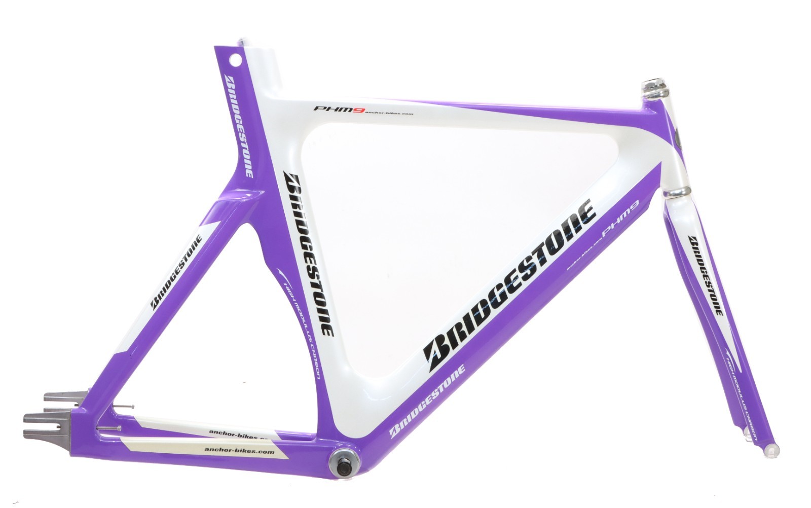 Bridgestone/Anchor PHM9 Carbon Track Frameset Medium 57cm/53.5cm Violet NEW NOS Bridgestone/Anchor PHM9 Carbon Track Frameset Medium 57cm/53.5cm Violet NEW NOS