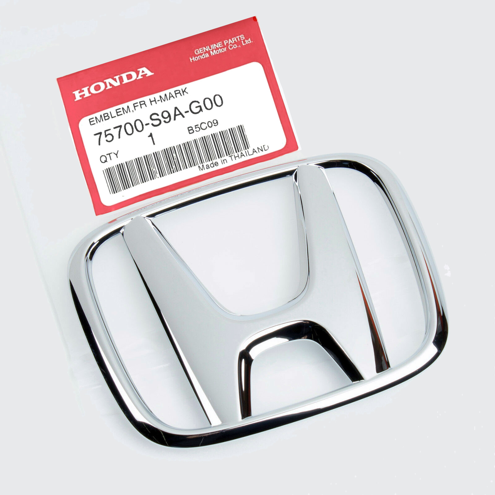 75700-S9A-G00 Grille Mounted Chrome Honda H Emblem Nameplate for Accord New