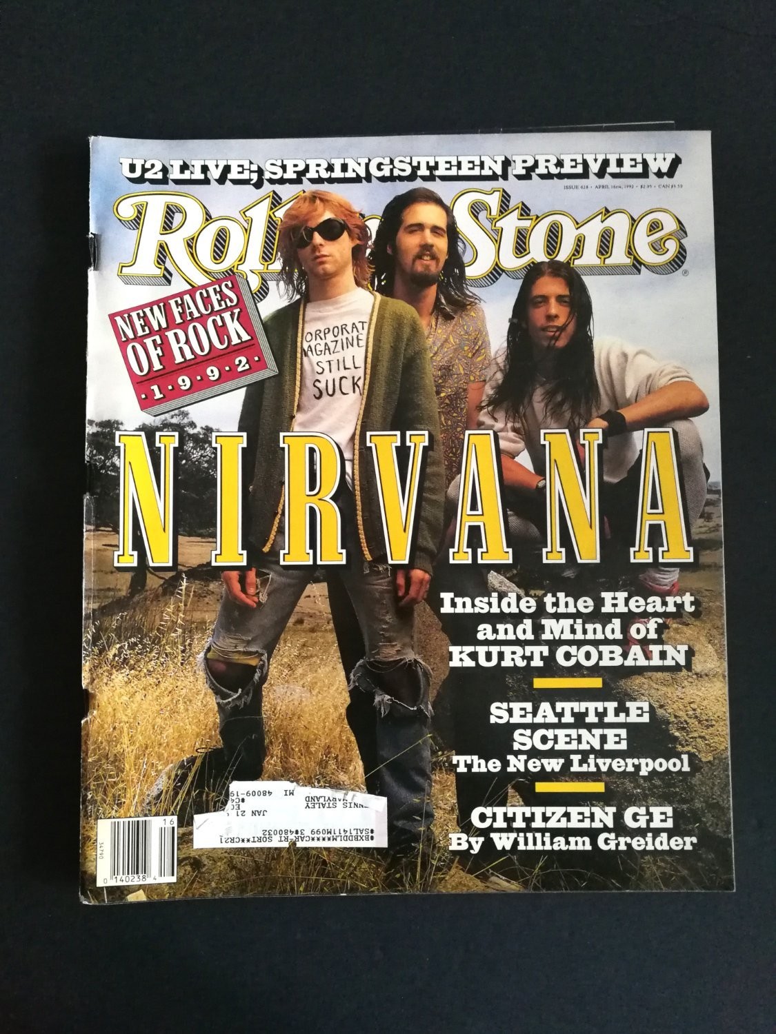 Rolling Stone #628 April 16, 1992 Nirvana Kurt Cobain New Faces of Rock Rolling Stone #628 April 16, 1992 Nirvana Kurt Cobain New Faces of Rock