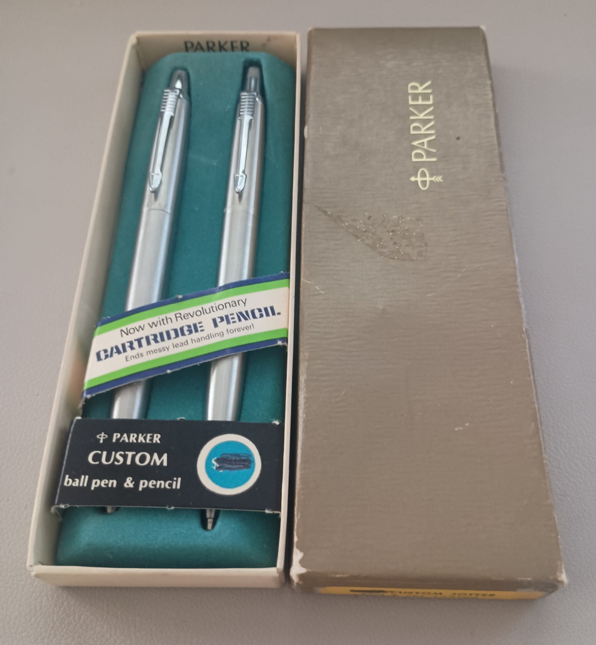 Vintage Parker Jotter Custom Pen & Pencil Set with Original Box Vintage Parker Jotter Custom Pen & Pencil Set with Original Box