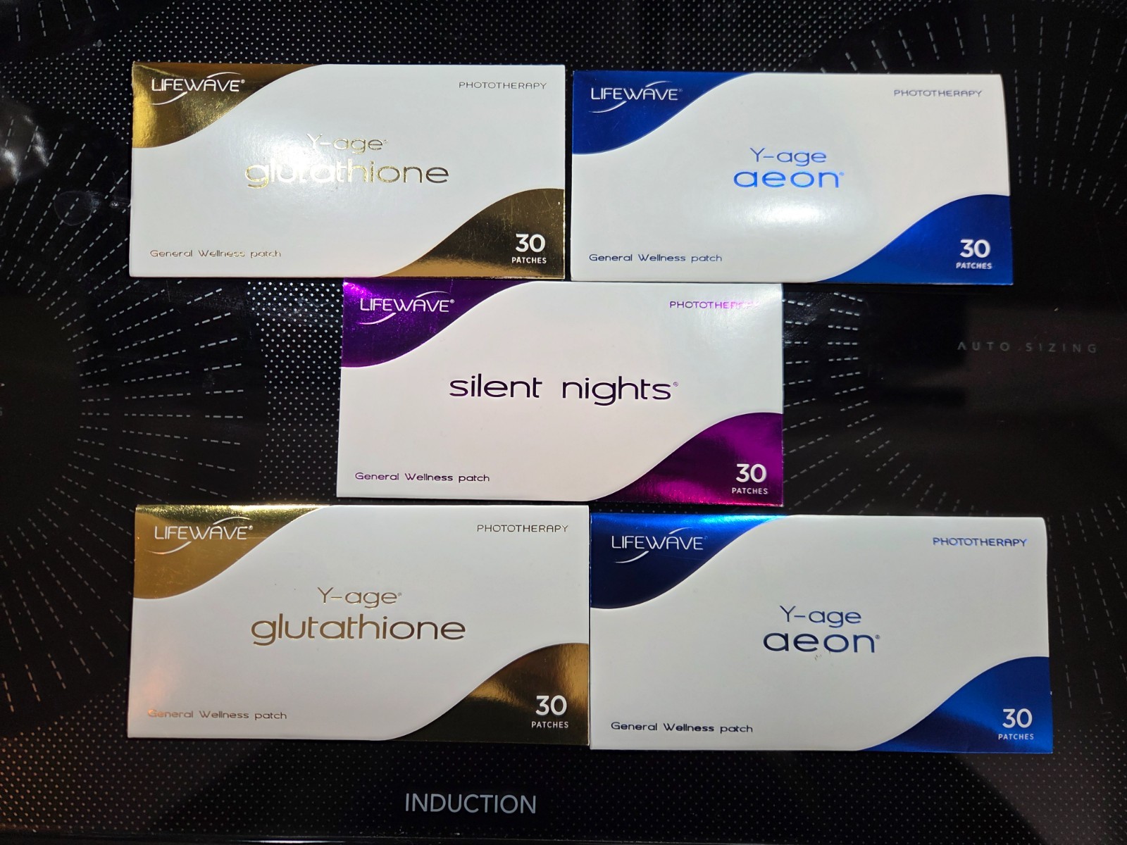 LifeWave Patch 5-Box Variety Bundle - (2) Glutathione, (2) Aeon & (1) Silent Nig