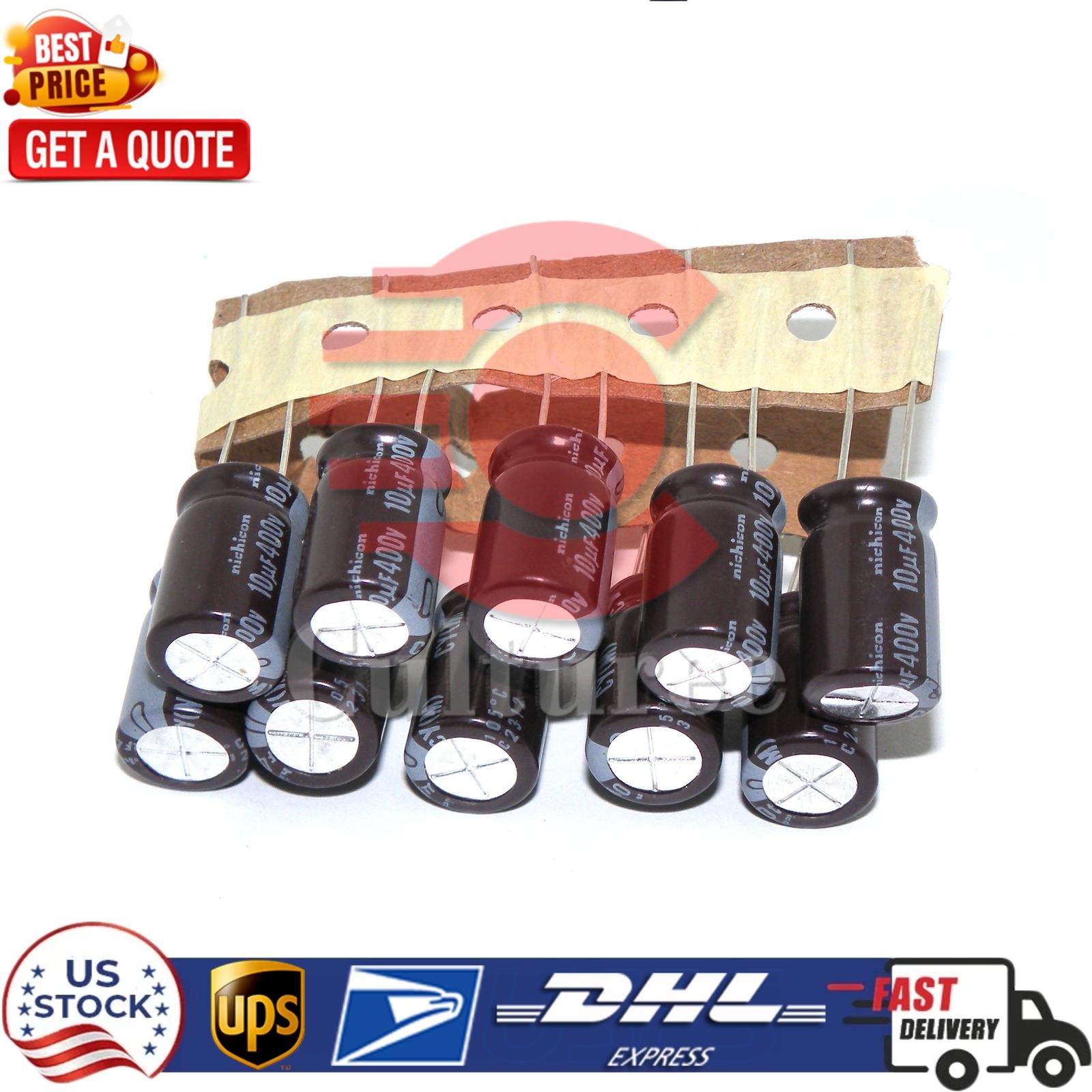5x 400V10UF Nichicon Electrolytic Capacitors 10mfd 400V 10x16 mm
