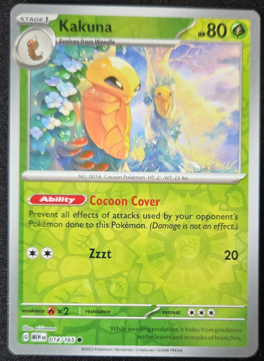 Kakuna 014/165 Sv: Scarlet & Violet 151 Reverse Holo Pokemon TCG Kakuna 014/165 Sv: Scarlet & Violet 151 Reverse Holo Pokemon TCG