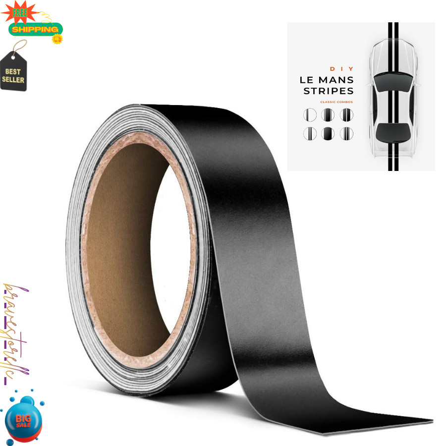 VViViD Black Matte Air-Release Adhesive Vinyl Tape Roll (1 Inch x 20ft)