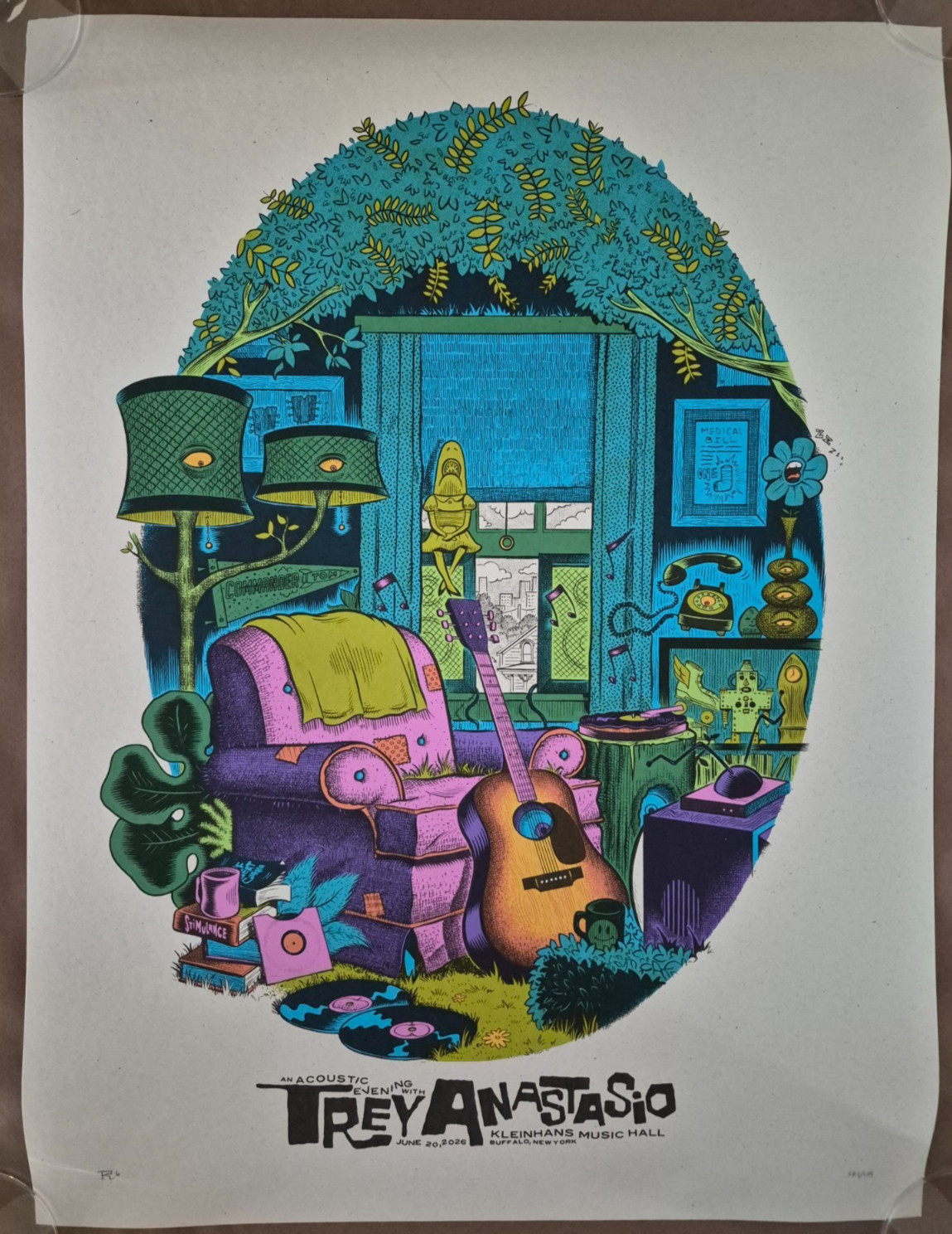 Trey Anastasio Phish Poster 2026 Buffalo NY Kleinhans Jim Pollock MSG not Foil +