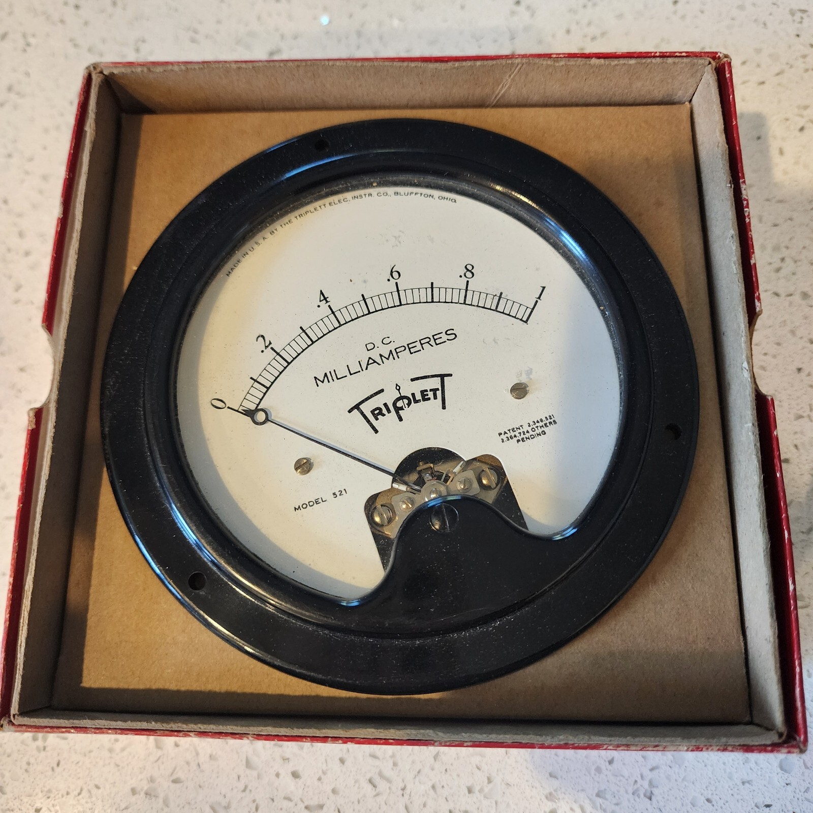 Vintage Triplett 521 DC Milliampers With Instructions Mounting Kit Untested Vintage Triplett 521 DC Milliampers With Instructions Mounting Kit Untested
