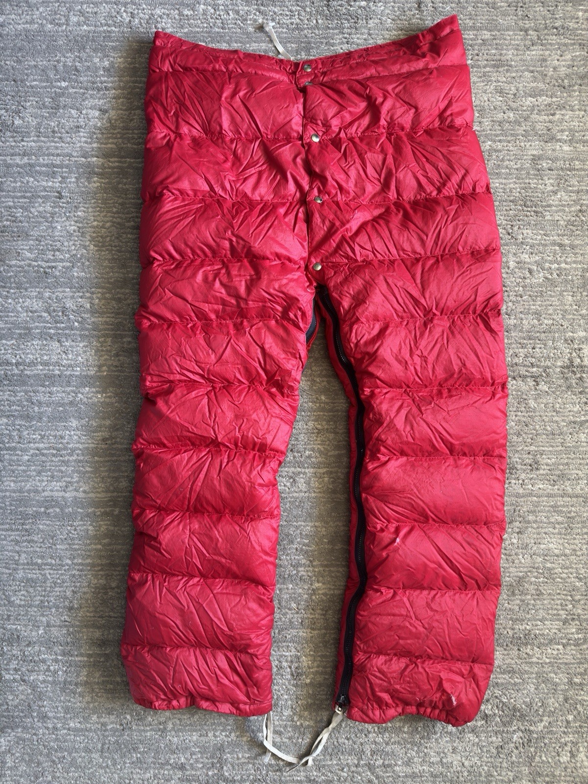 REI Men\'s Large Red Goose Down Puffer Snow-Pants Vintage 60s/70s