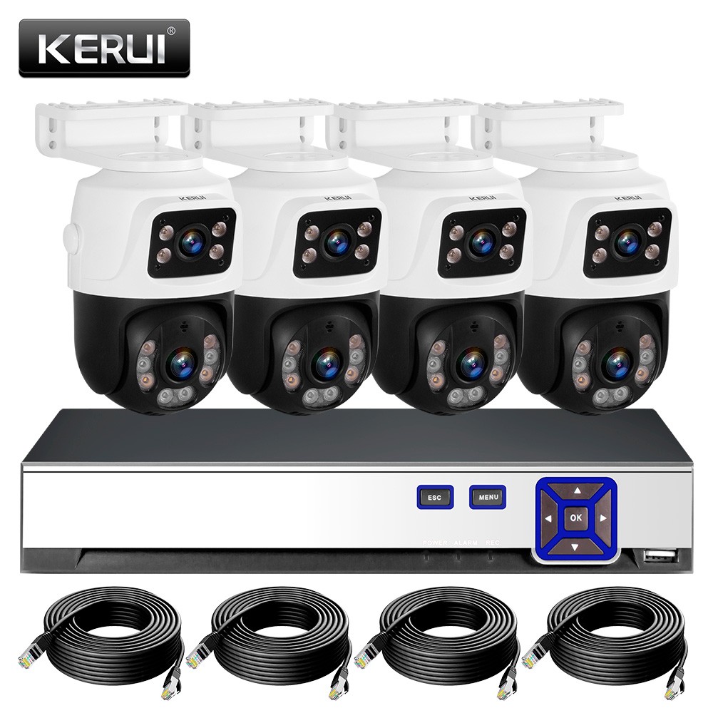 KERUI 8CH NVR 6MP POE Security Camera System CCTV IR Night Vision Two Way Audio