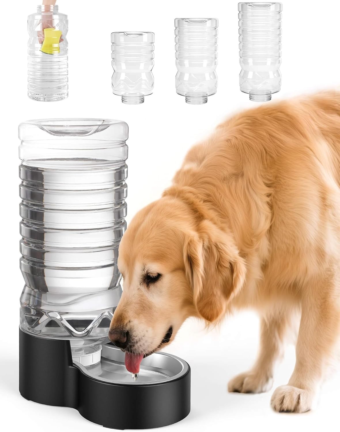 2.5 Gallon Automatic Dog Water Dispenser Gravity Leak-Proof Easy Clean Stainless