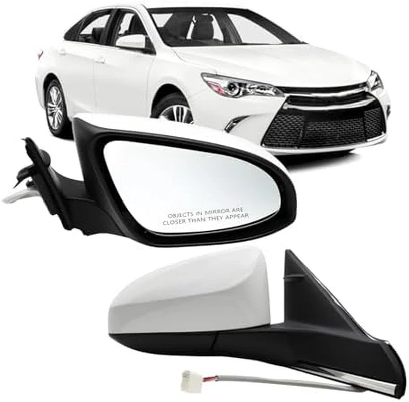 Right Passenger Side Mirror Assembly Compatible with 2015 2016 2017 Camry Heated