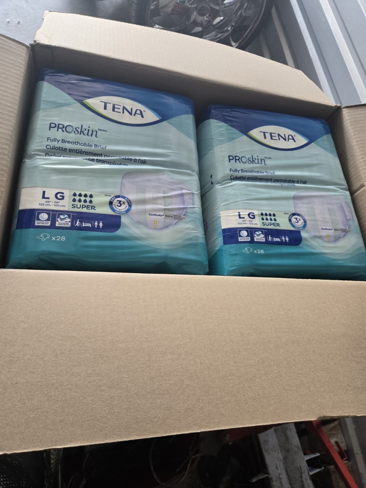 Tena ProSkin Unisex Super Briefs, Large Adult, 28 Count X 2 Total 56, Overnight Tena ProSkin Unisex Super Briefs, Large Adult, 28 Count X 2 Total 56, Overnight