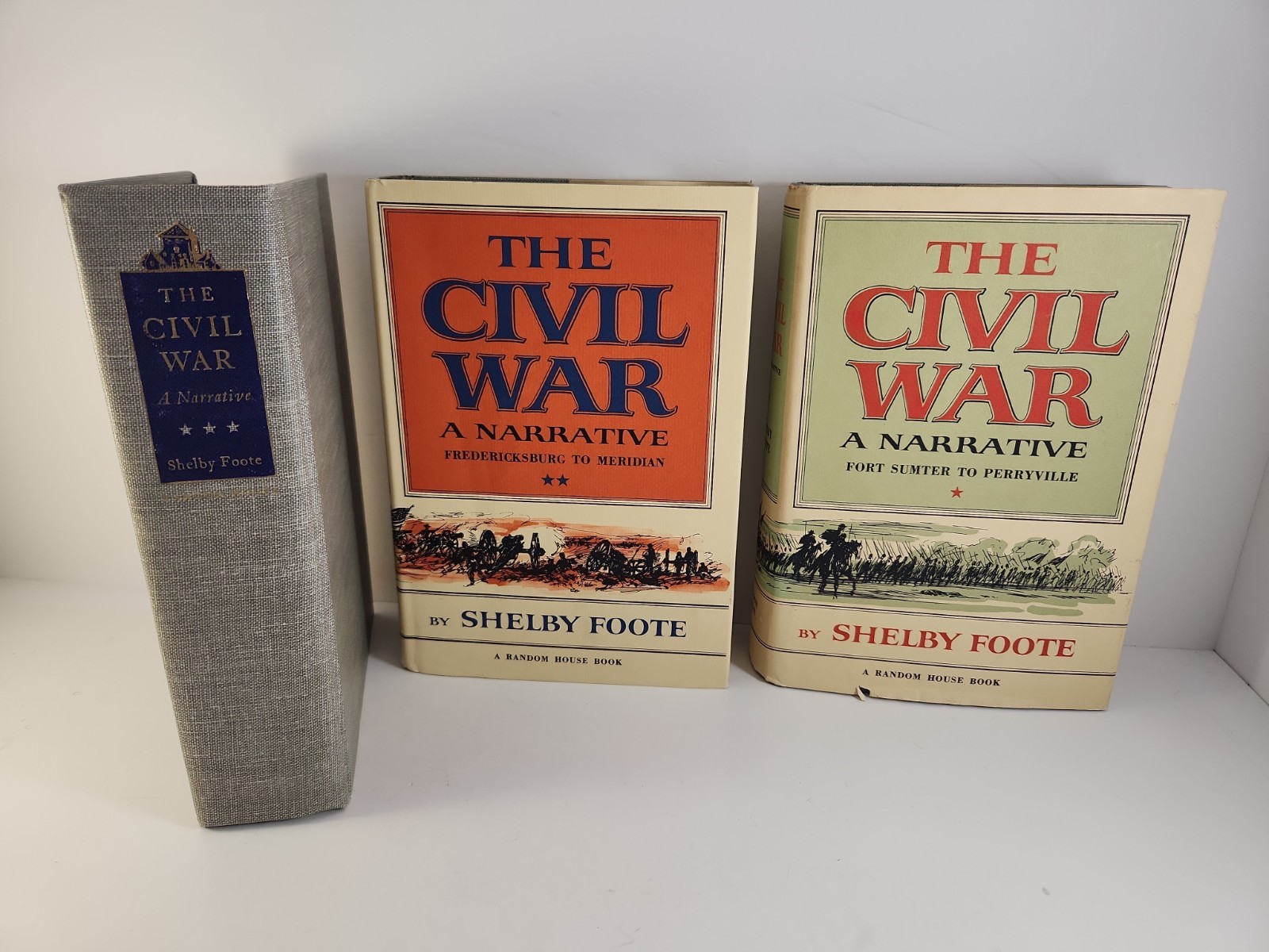 The Civil War: A Narrative, Shelby Foote 3 Volumes 1958 1963 1974 1st Ed HC The Civil War: A Narrative, Shelby Foote 3 Volumes 1958 1963 1974 1st Ed HC