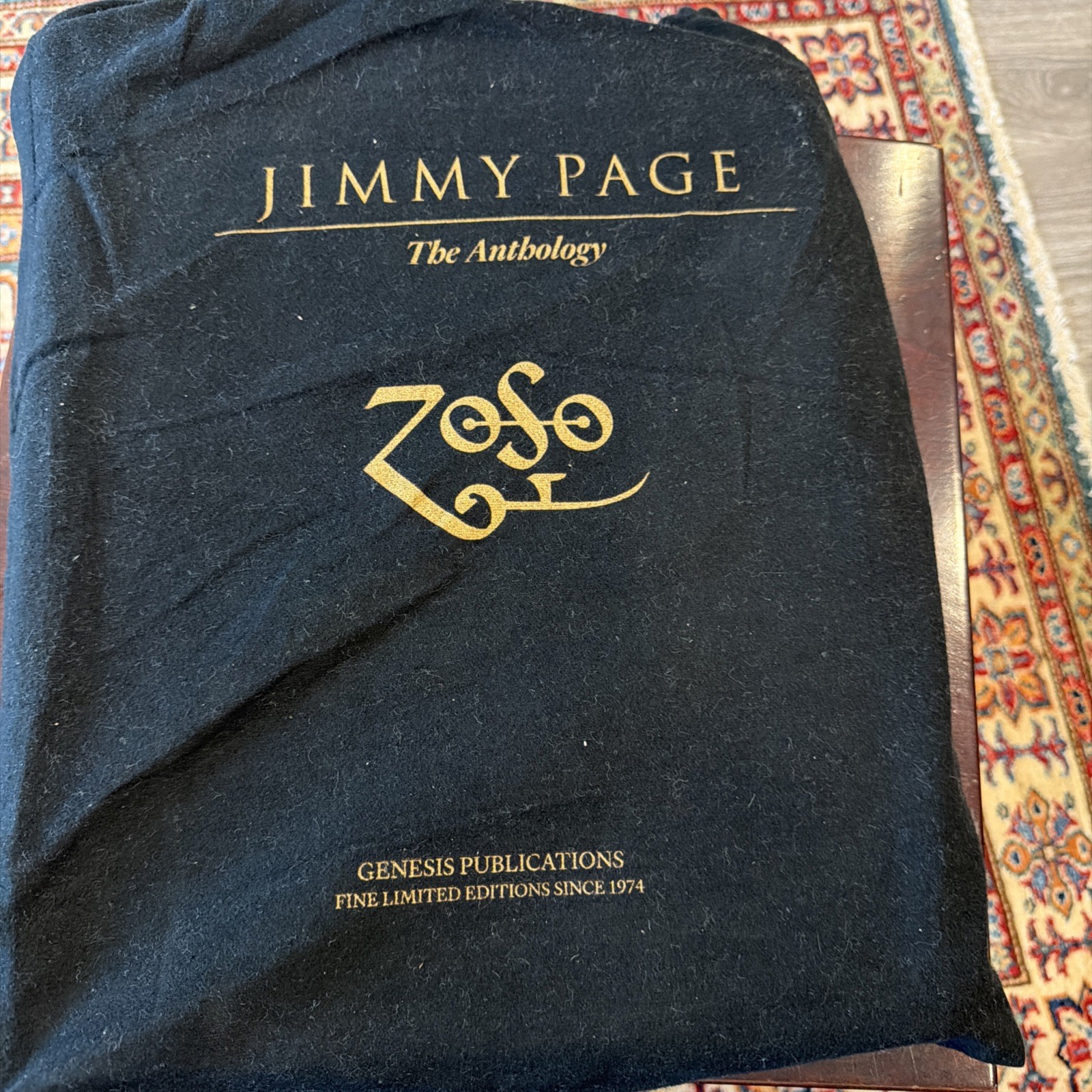JIMMY PAGE + THE ANTHOLOGY + GENESIS SIGNED LEATHER LIMITED TO 2500 JIMMY PAGE + THE ANTHOLOGY + GENESIS SIGNED LEATHER LIMITED TO 2500