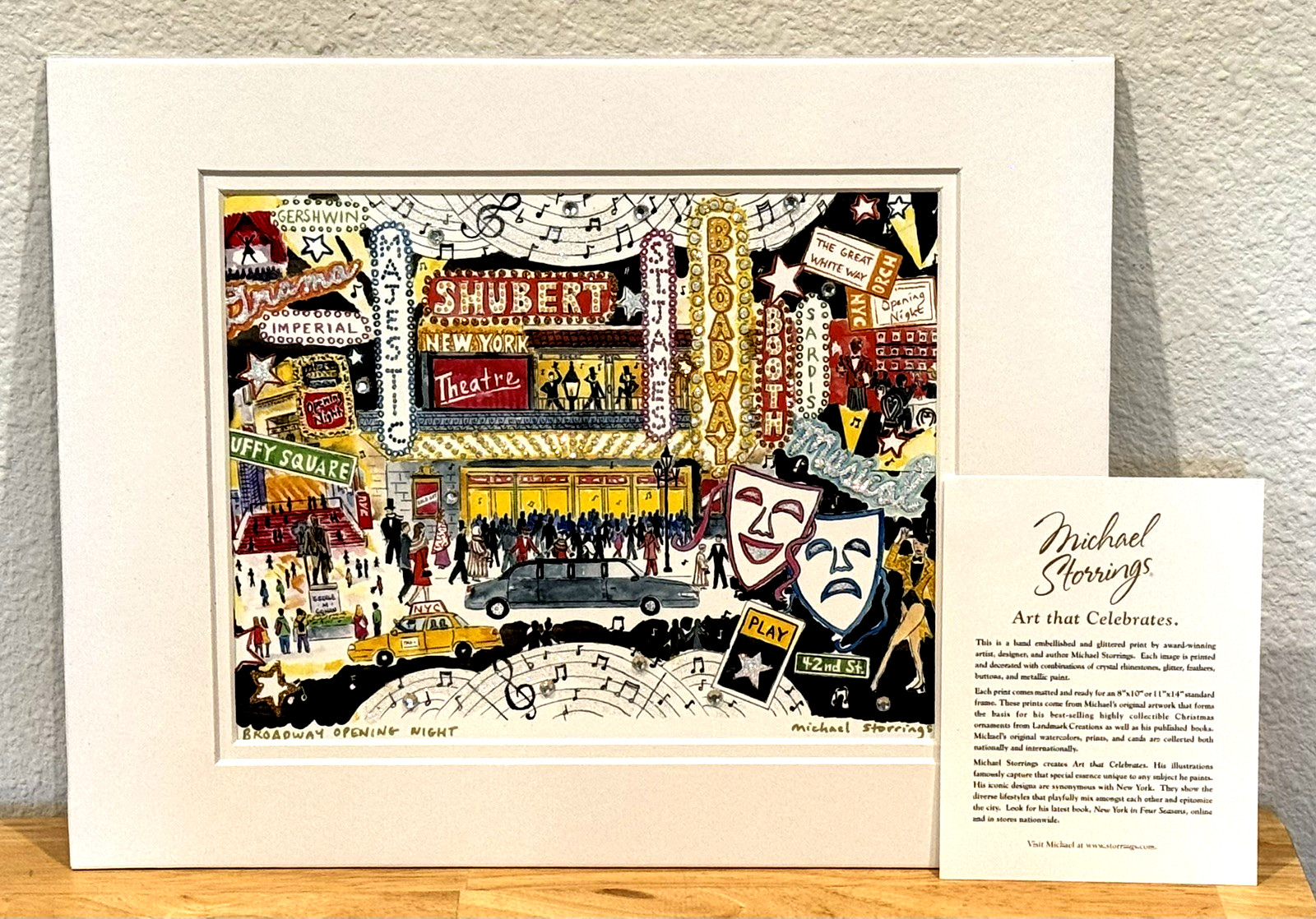 Retired Rare HTF Signed Michael Storrings BROADWAY OPENING NIGHT Print 14\