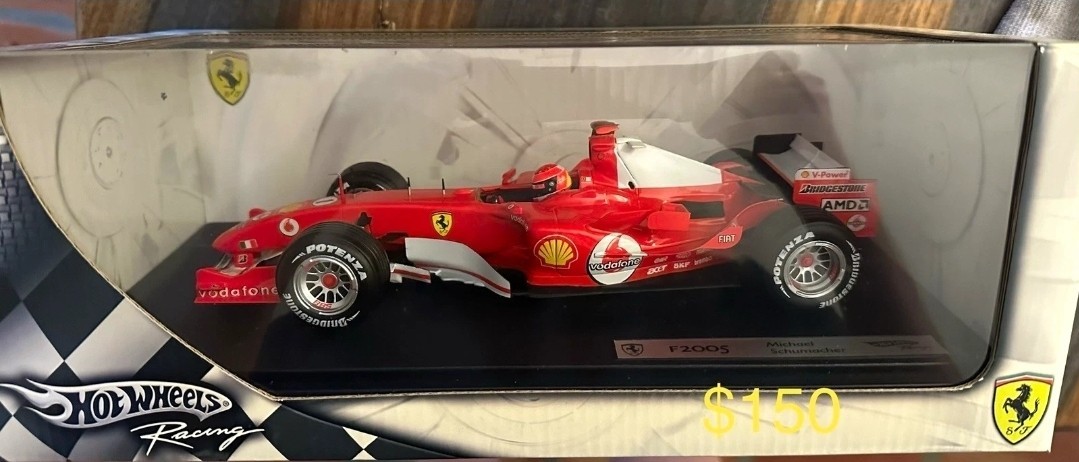 Ferrari Formula 1 Red Diecast Model Car Shell Vodafone Bridgestone -Hot Wheels Ferrari Formula 1 Red Diecast Model Car Shell Vodafone Bridgestone -Hot Wheels