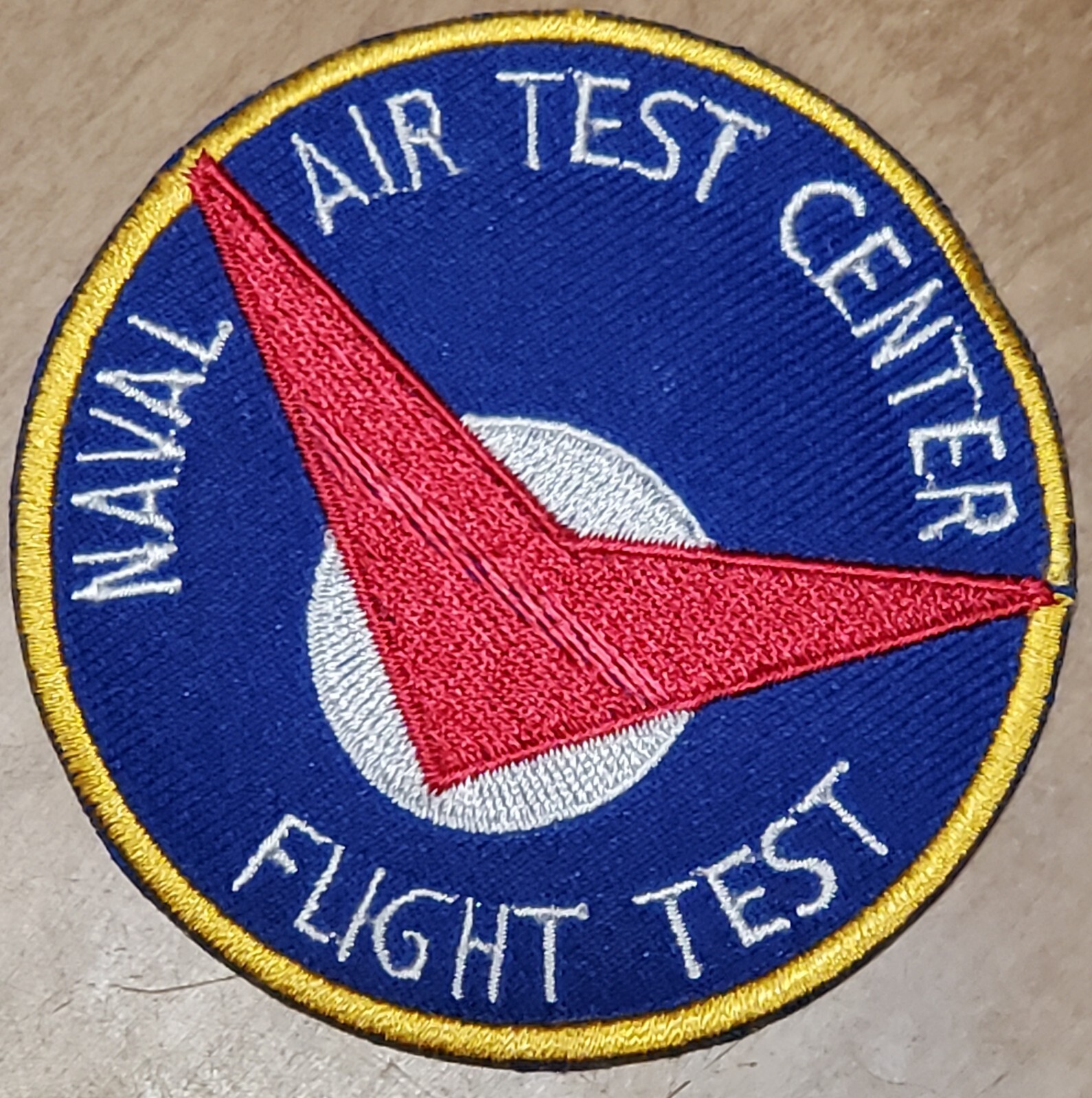 USN NAVY NAVAL AIR TEST CENTER NATC FLIGHT TEST ROUND EMBROIDERED PATCH USN NEW