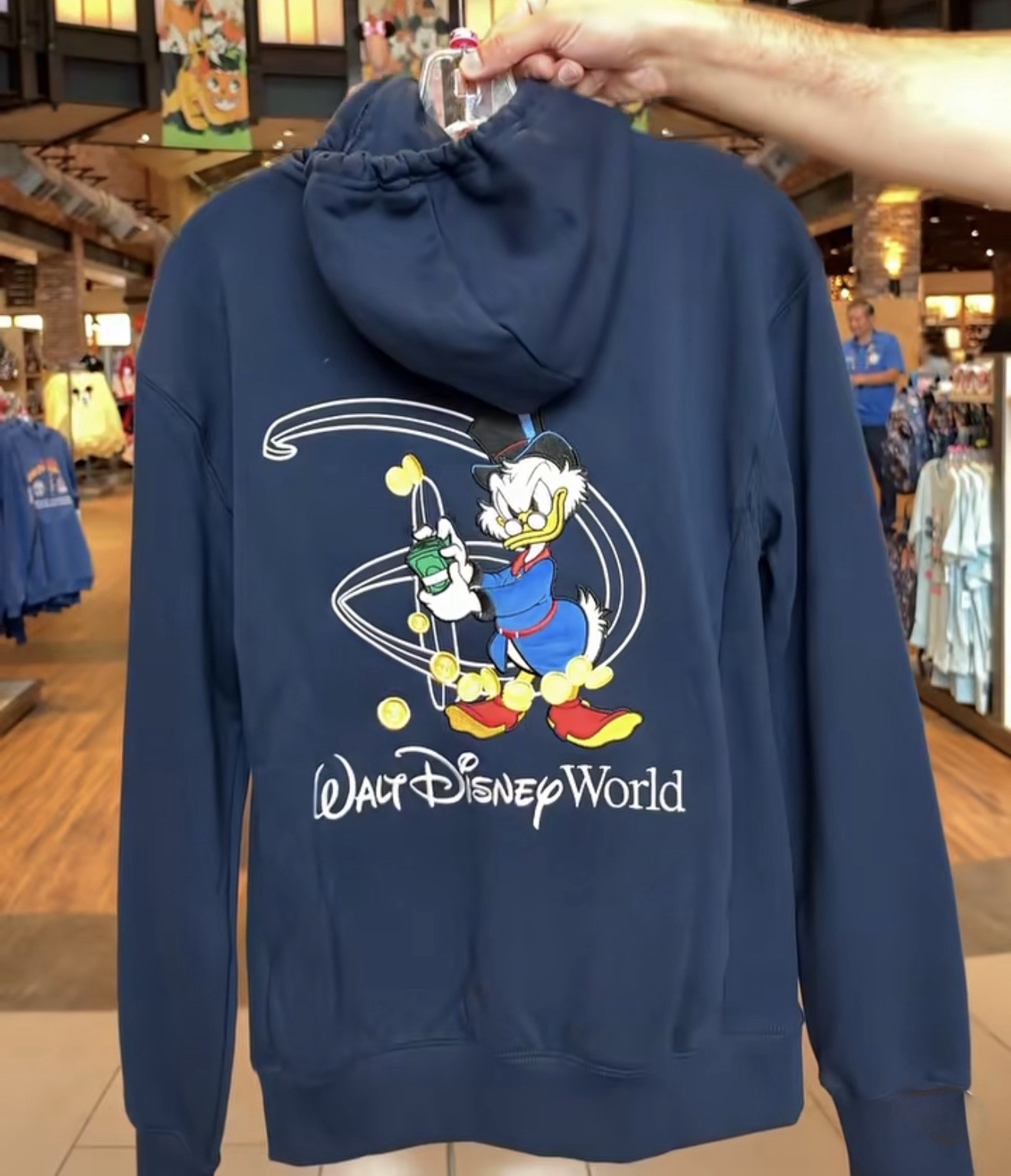 Disney Parks 2026 Walt Disney World Scrooge McDuck Pullover Hoodie Sweatshirt XL