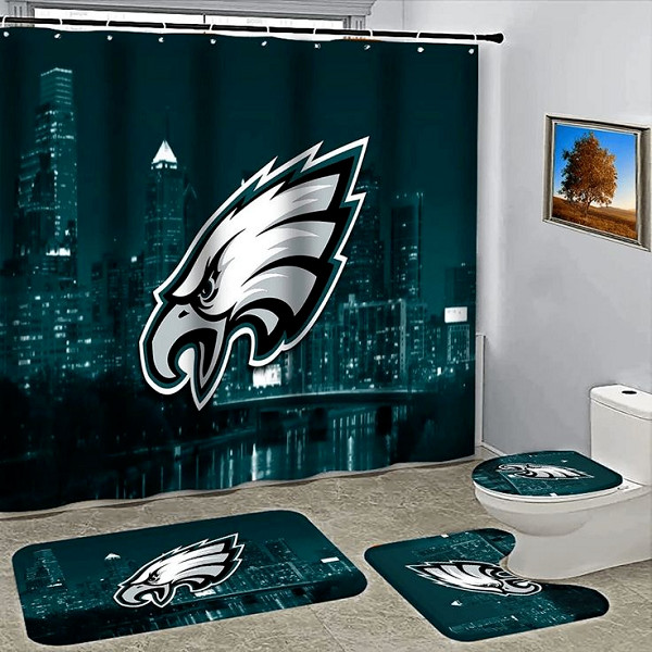Philadelphia Eagles City Background Shower Curtain or Bathroom Sets