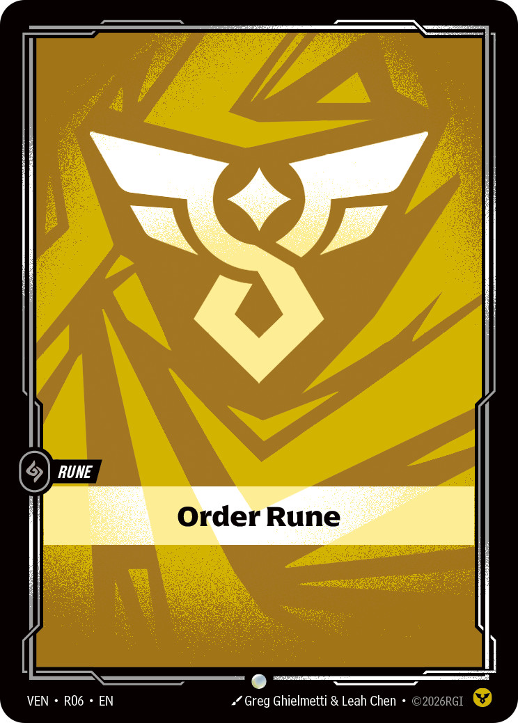 Riftbound Order Rune r06 Common Vendetta Trading Card Game NM Riftbound Order Rune r06 Common Vendetta Trading Card Game NM