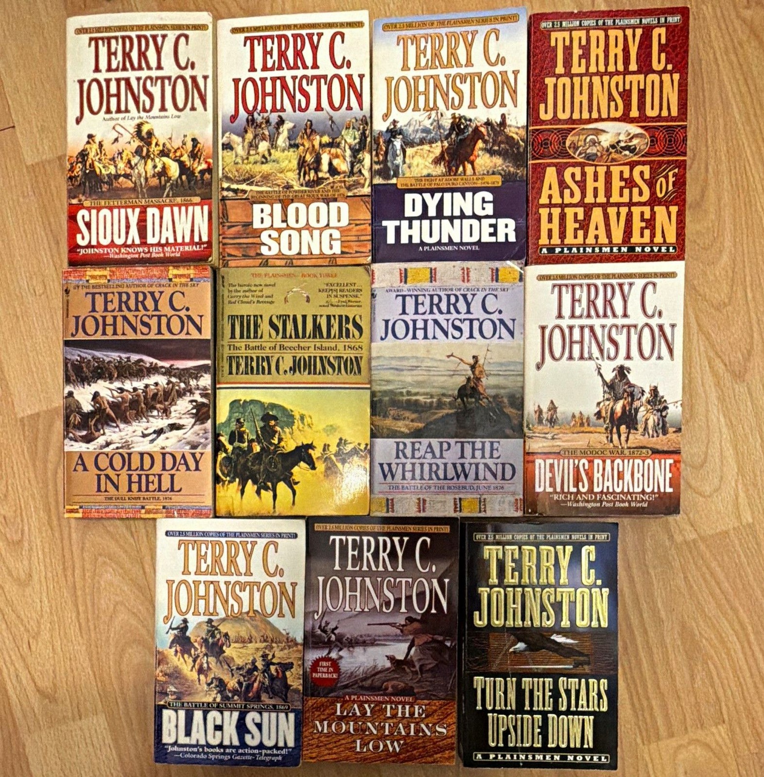 Terry C. Johnston The Plainsmen Western Paperback Book Lot of 11 Terry C. Johnston The Plainsmen Western Paperback Book Lot of 11