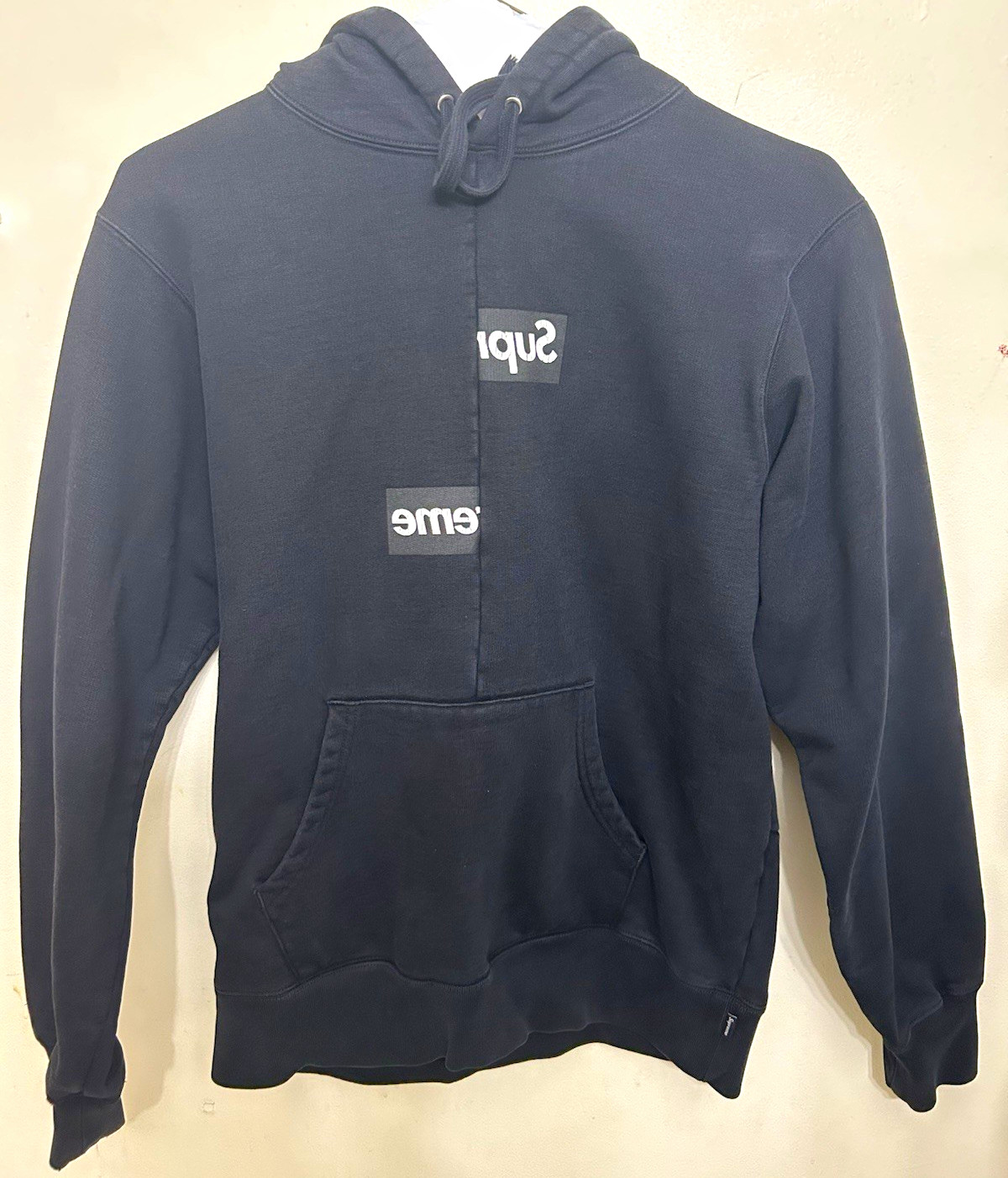 Supreme Comme des Garcons Shirt Split Box Logo Hooded Sweatshirt (Size Medium) Supreme Comme des Garcons Shirt Split Box Logo Hooded Sweatshirt (Size Medium)