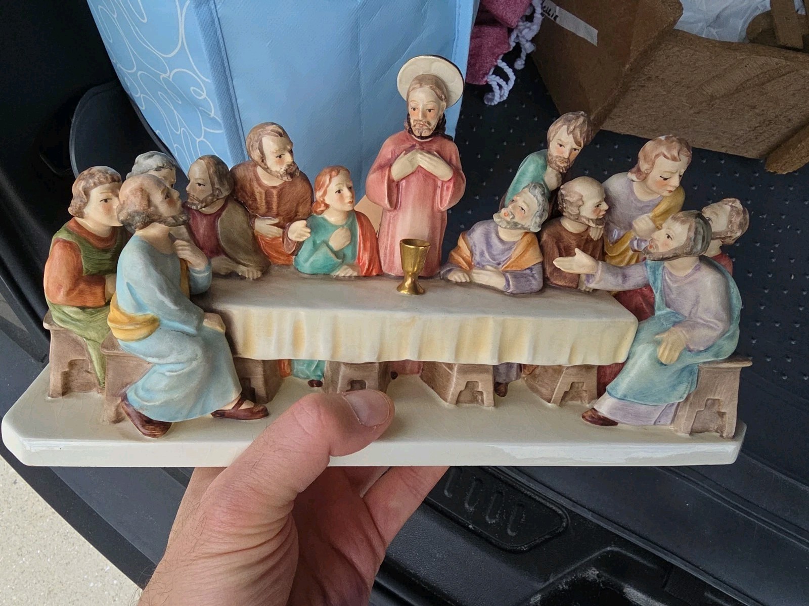 1950s? Goebel Sacrart Last Supper Figurine Jesus w/disciples Germany UNGER 1950s? Goebel Sacrart Last Supper Figurine Jesus w/disciples Germany UNGER