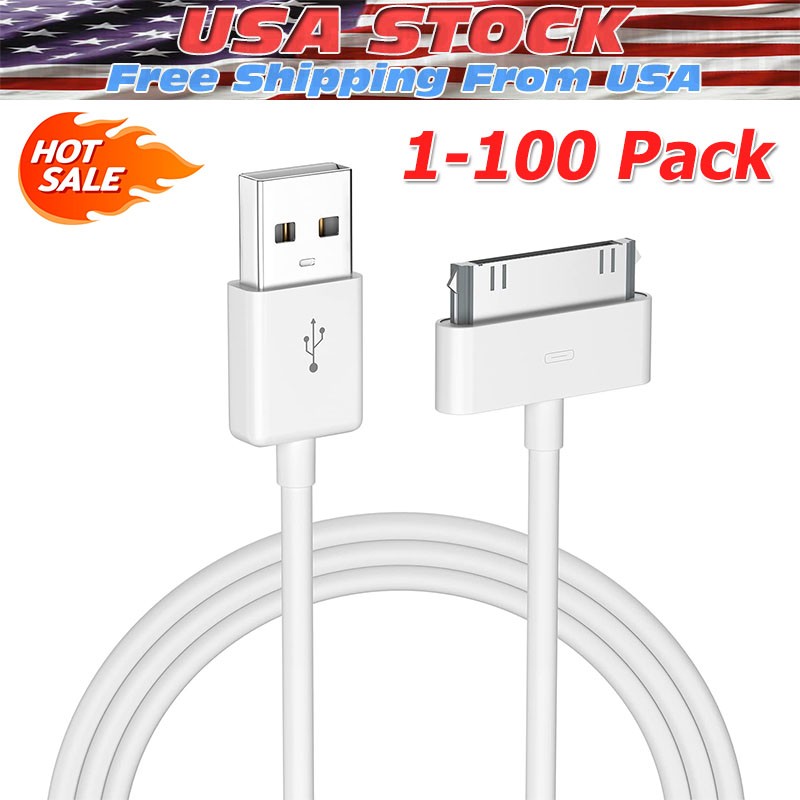 3FT 30 pin USB Charging Data Cable Cord for iPad 1/2/3 iPod Nano 1-6 LOT