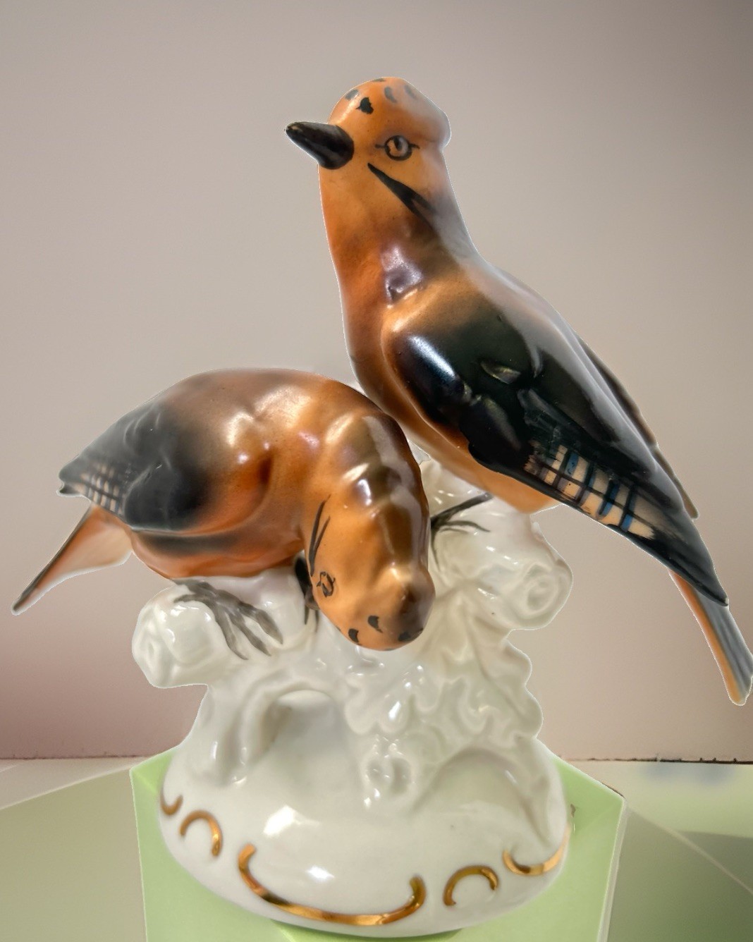 VTG German Figurine Erphila Waxwing Birds 7 VTG German Figurine Erphila Waxwing Birds 7