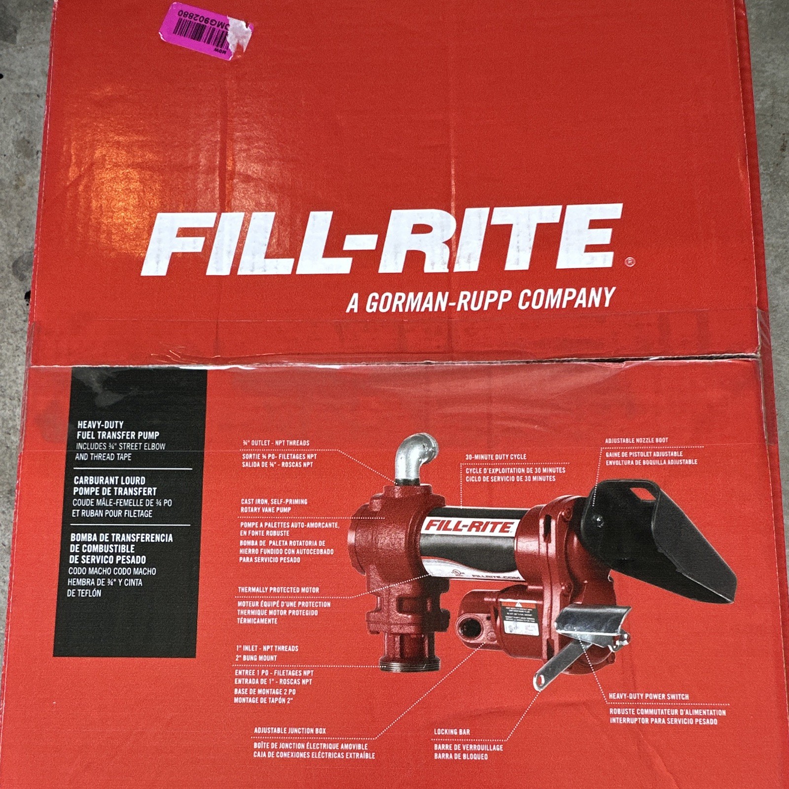 Fill-Rite FR610HA Electric Fuel/Gasoline Transfer Pump 115V AC 15 GPM Fill-Rite FR610HA Electric Fuel/Gasoline Transfer Pump 115V AC 15 GPM