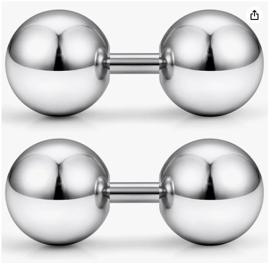 Two 12g 1/4 Pressure Barbell Ball 10mm PA Scrotum Dydoe Nipple Public VCH Game Two 12g 1/4 Pressure Barbell Ball 10mm PA Scrotum Dydoe Nipple Public VCH Game