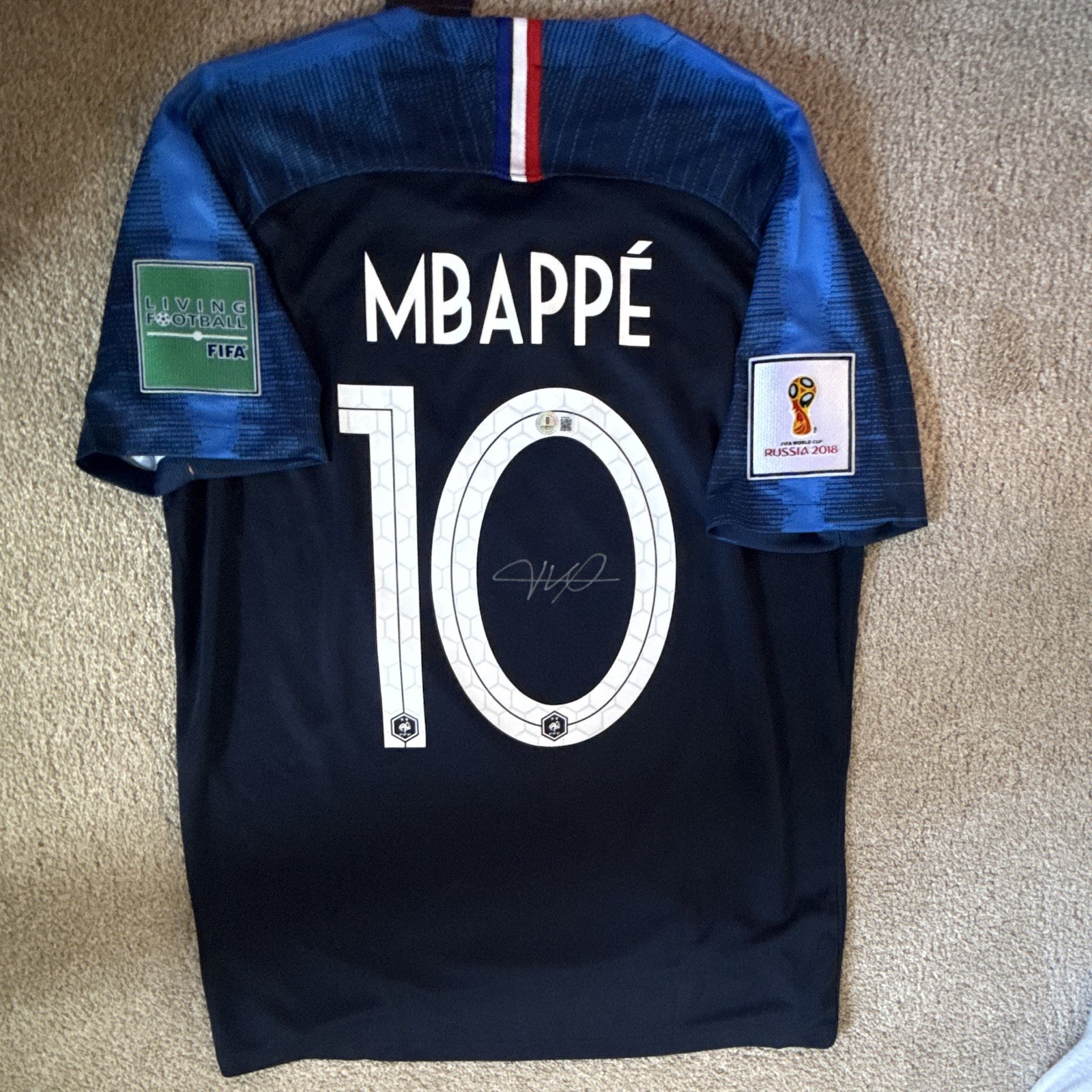 Kylian Mbappé Signed France #10 Soccer Jersey FIFA World Cup