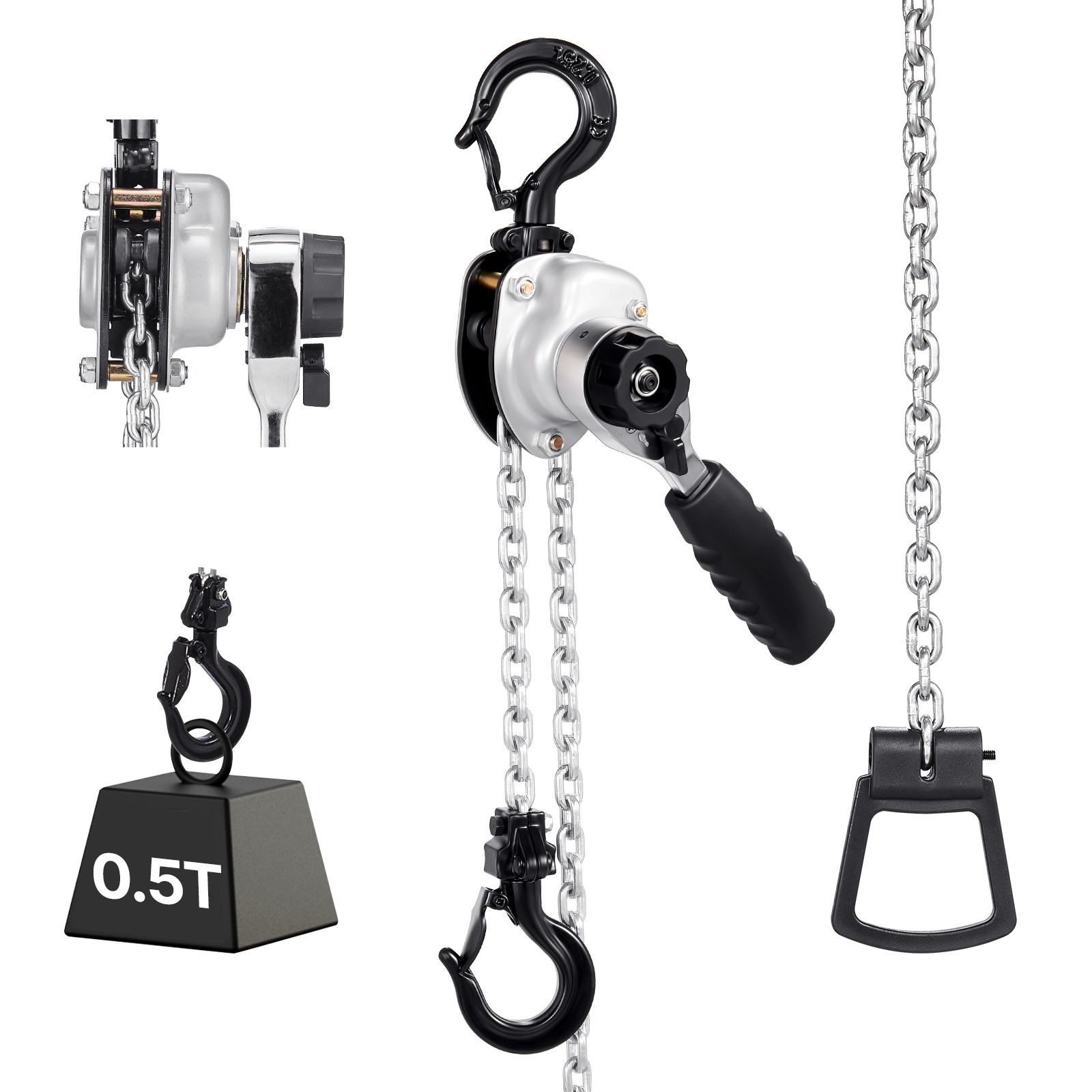 Uimoso Manual Lever Chain Hoist 1/2T 1100lbs 20ft Lift Durable Alloy Steel Uimoso Manual Lever Chain Hoist 1/2T 1100lbs 20ft Lift Durable Alloy Steel