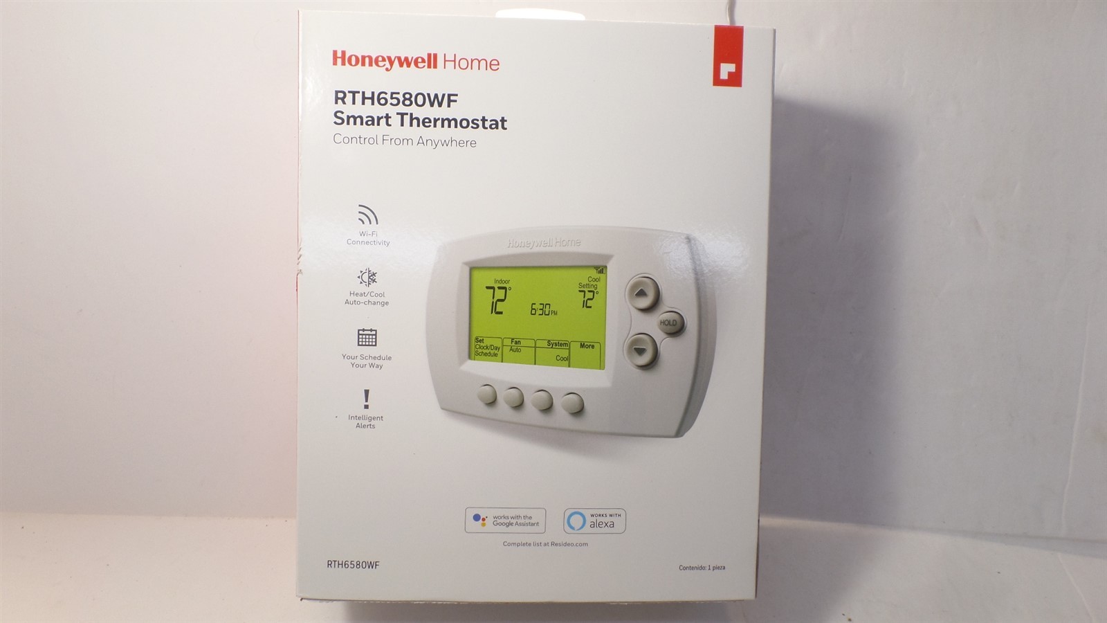 HONEYWELL HOME RTH6580WF WI-FI 7-DAY PROGRAMMABLE SMART THERMOSTAT DIGITAL BCKLT HONEYWELL HOME RTH6580WF WI-FI 7-DAY PROGRAMMABLE SMART THERMOSTAT DIGITAL BCKLT