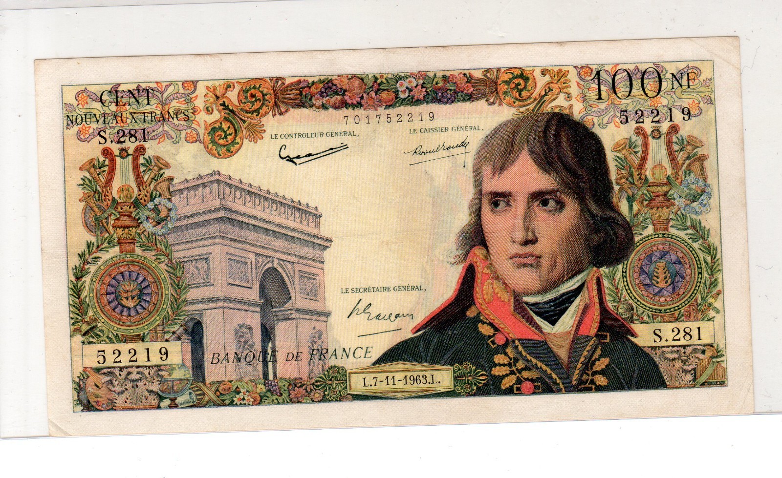 FRANCE Billet 100 NOUVEAUX FRANCS (1959-1963) NAPOLEON BONAPARTE P144 VF+/VF+ FRANCE Billet 100 NOUVEAUX FRANCS (1959-1963) NAPOLEON BONAPARTE P144 VF+/VF+