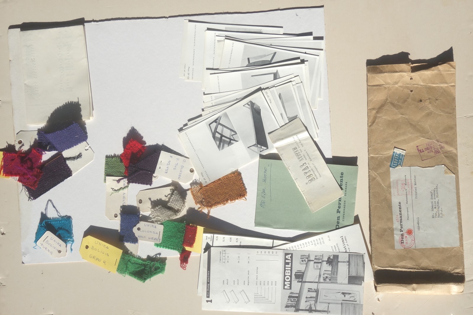 Vintage 1960s Lot Den Permanente Furniture Mail Order Fabric Samples Price List Vintage 1960s Lot Den Permanente Furniture Mail Order Fabric Samples Price List