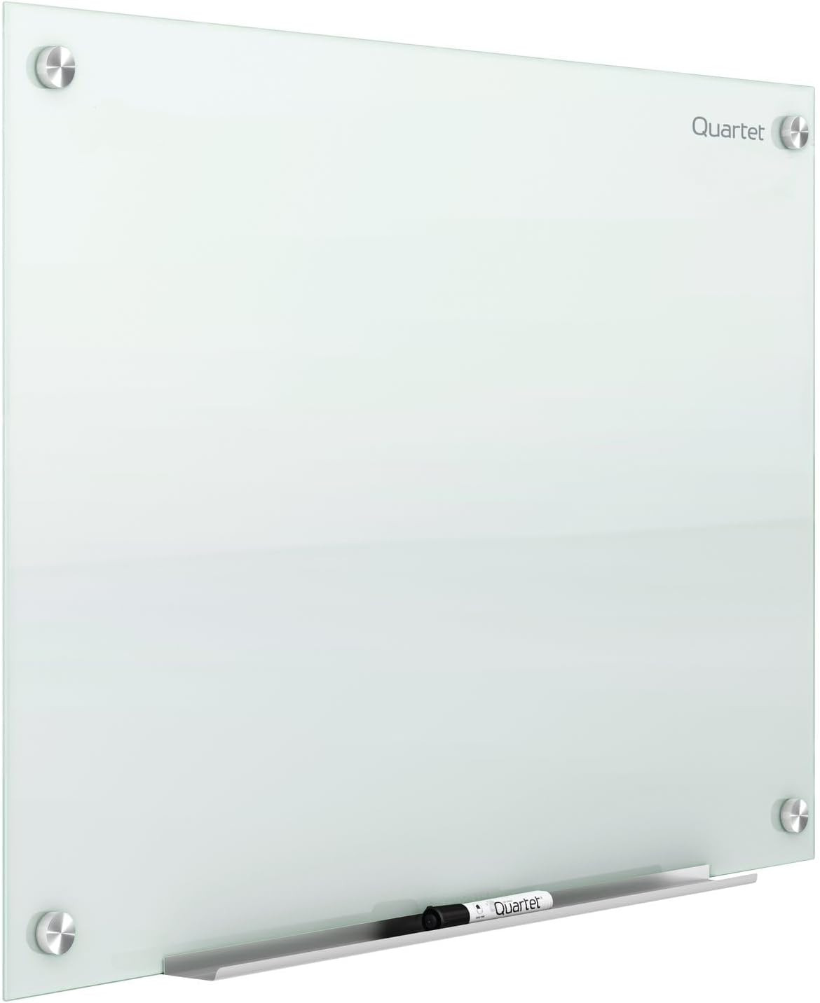 Quartet Magnetic Glass Dry Erase White Board, 48\'\'W X 36\'\'H Whiteboard, Infinity
